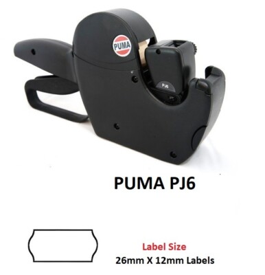 Puma Hand Sign Puma PJ6 CT4 Pricing Price Hand Label Gun 4500 Labels +1 Ink Roller ...