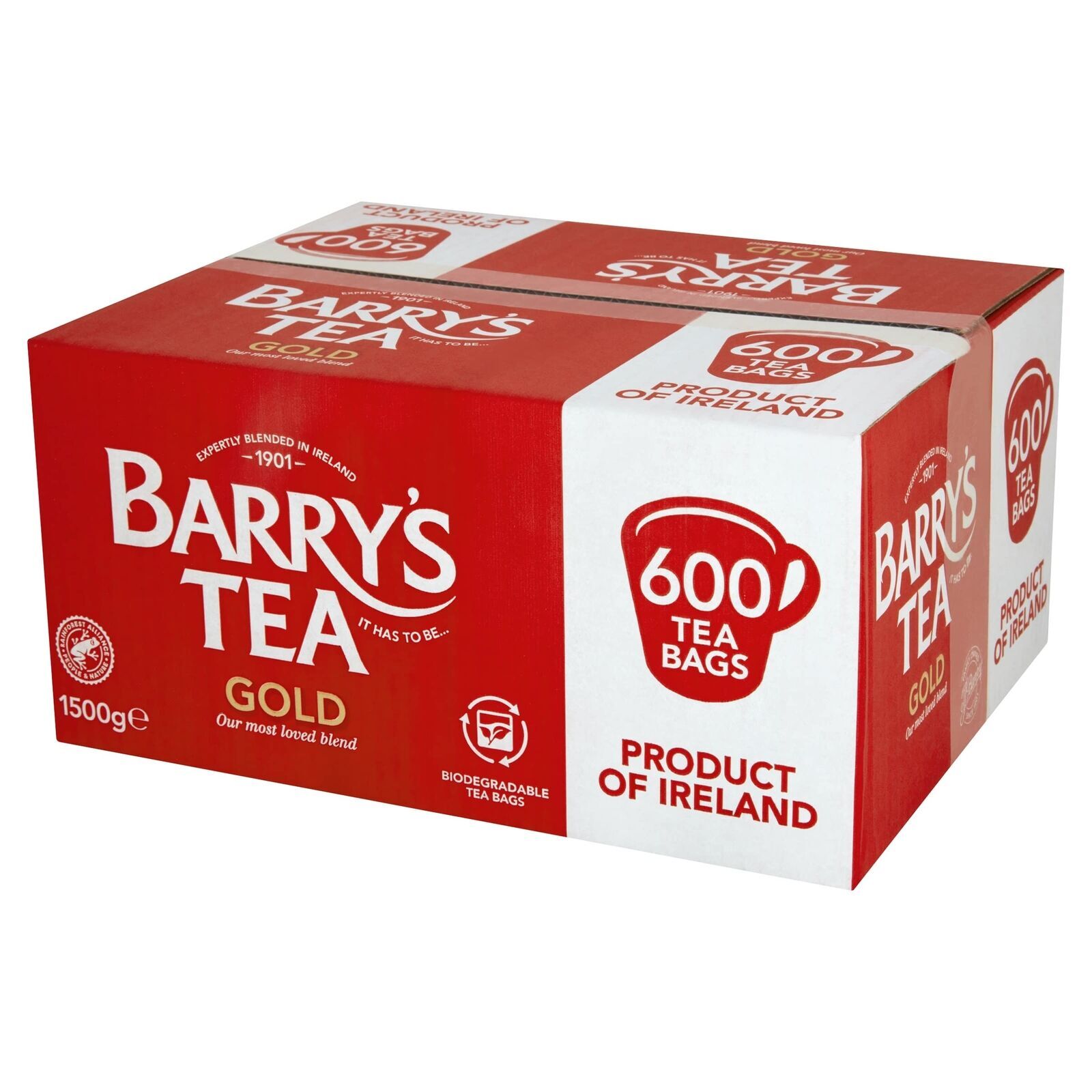Barry's Tea Gold Blend 600 biologisch abbaubare schwarze Teebeutel