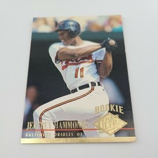 1994 Fleer Jeffrey Hammonds #1 Rookie Baltimore Orioles Baseball Card. rookie card picture
