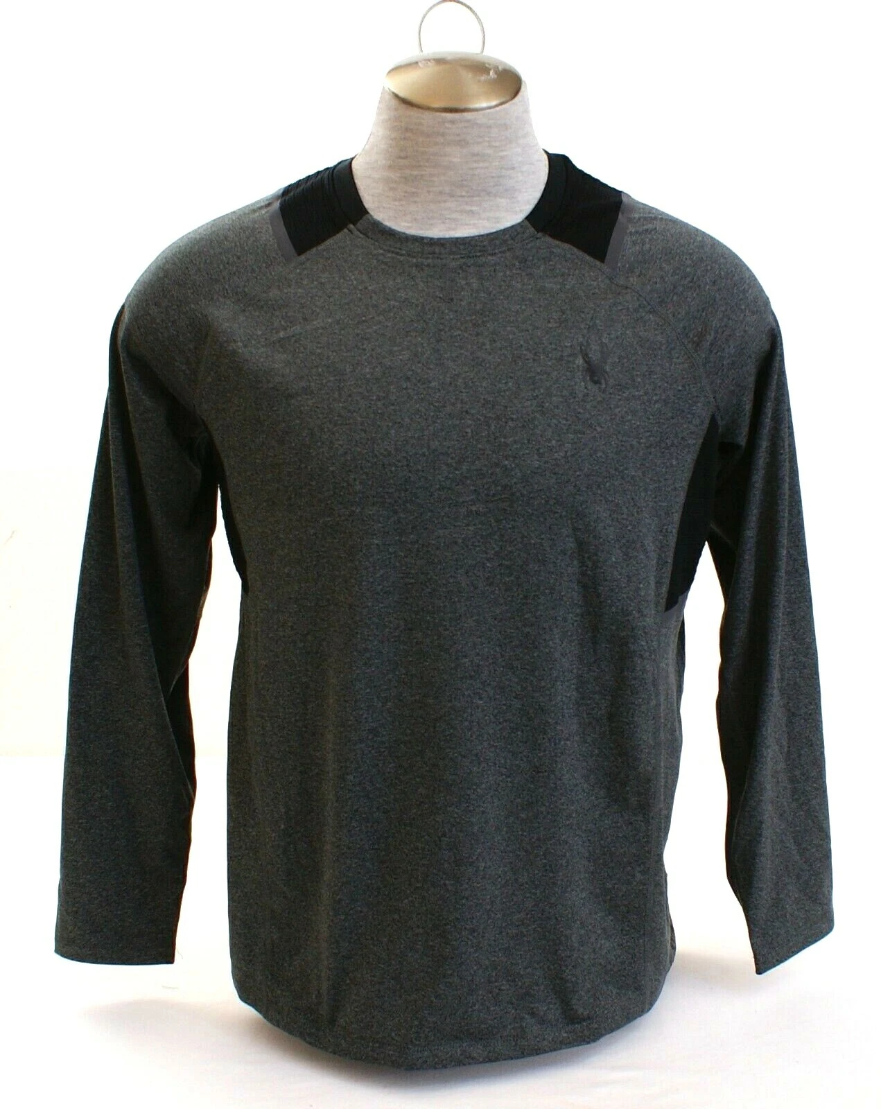 Spyder Active Gray & Black Pullover Long Sleeve Shirt Men's NWT