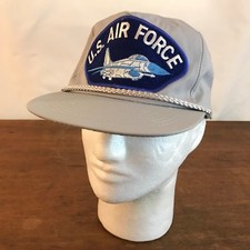 US Air Force Gray Cotton Blend Adjustable Trucker Cap Hat CH18