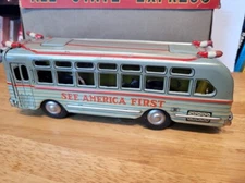 NICE SELDOM SEEN 1950'S MODERN TOYS FRICTION ALL STATE EXPRESS BUS with BOX