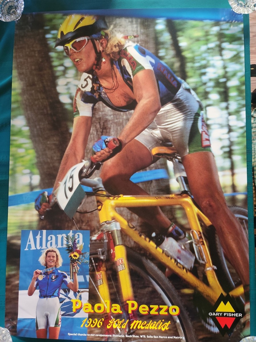Gray Fisher Mountain Bike Paola Pezzo 1996 Olympics Winner poster