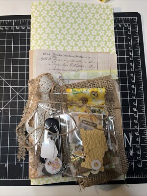 Junk Journal Kit Sunny Sunflowers 81 Pieces