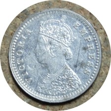 elf India British 2 Annas 1900 B   Victoria