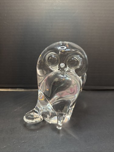 VINTAGE MURANO GLASS V. NASON HAND BLOWN LARGE OWL VENETIAN ITALY 6.75”
