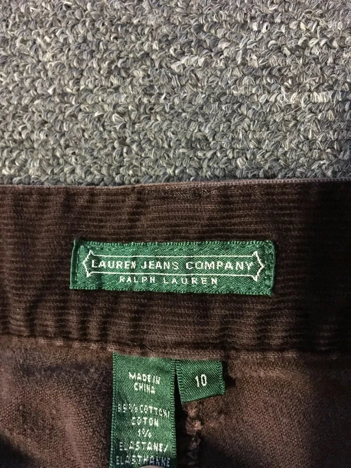Polo Ralph Lauren Corduroy Pants 10 32/30 Brown Cords Sport 92 Sailing Vtg 90s - Image 4 of 4