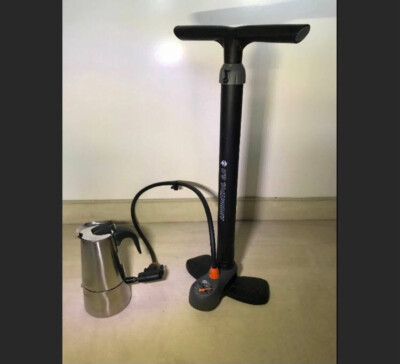 Bruise Air Pressure Moka-Luftdruck Espressokocher Edelstahl silber 300ml