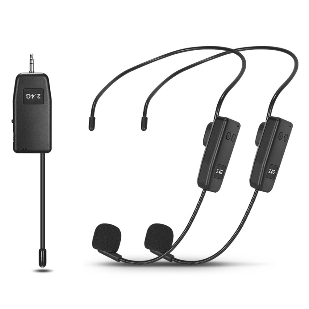 ヘッドマイク 2 heatd wireless mics Amazon.com: Wireless Microphone System for 2 People, 2.4G