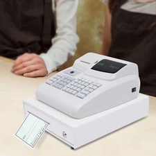 Electronic Cash Register Drawer Box w/ Key LED Display for Retail Restaurant POS