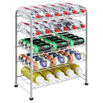 Water Bottle Holder Organizer 5 Tier Water Bottle Storage Rack, Freestanding ...