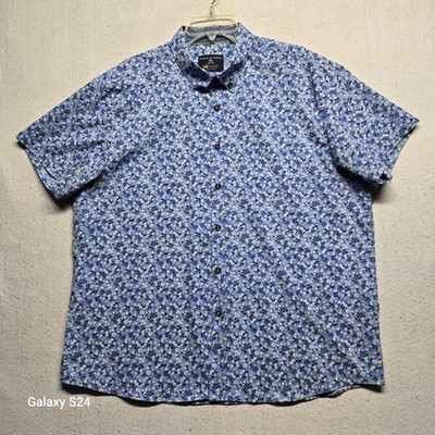 society of threads intelli fresh xxl slim fit shirt  blue floral.