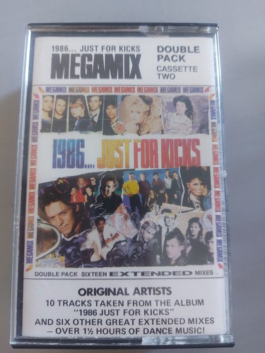 1986... Just For Kicks Megamix Mega Mixes Various RARE 1x Tape Cassette Aust. - Picture 2 of 10