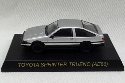 Mini car 164 TOYOTA SPRINTER TRUENO Silver x Black Toyota Sports Car Mini Car
