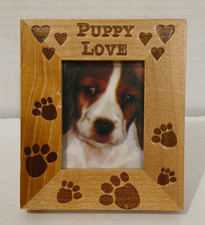 2X3 Inch Puppy Love Dog Paw Mini Brown Picture Photo Frame
