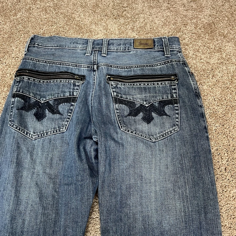 Vintage Urban Up Y2k Grunge Jeans Mens 34W x 30L Blue Dark Wash Jesse Pinkman - Image 3 of 4