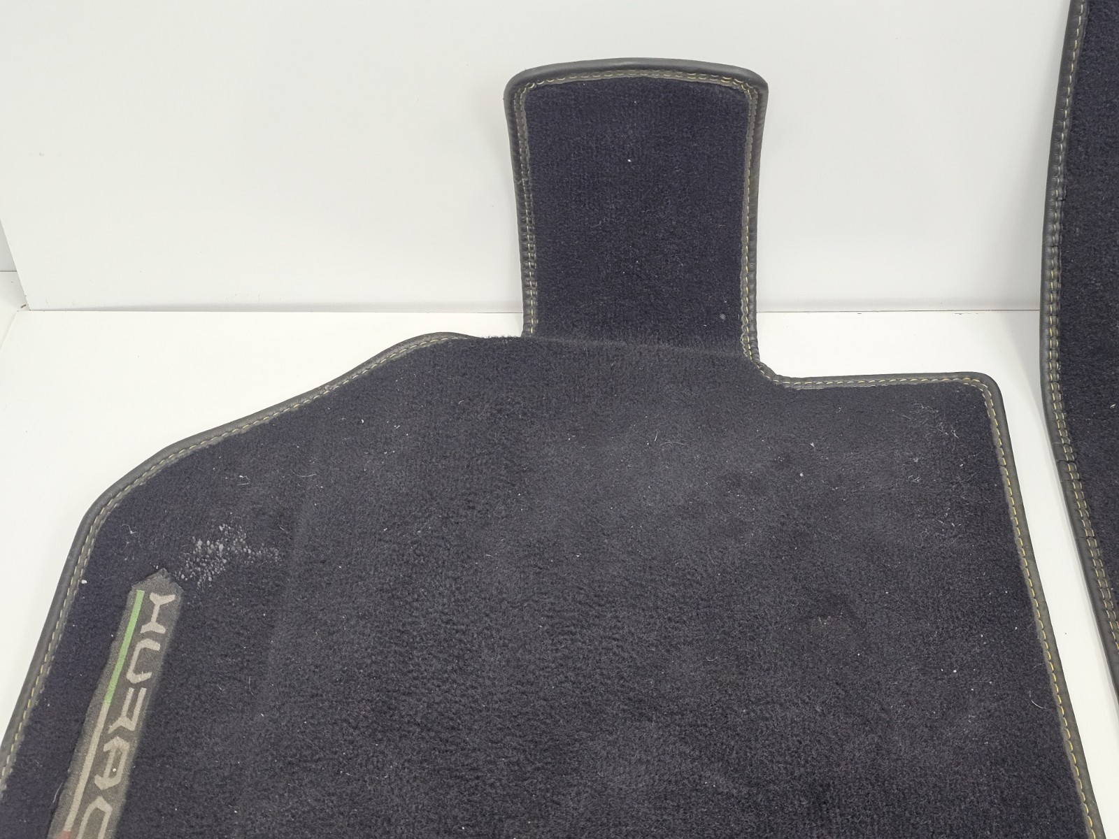 2015-2022 Lamborghini Huracan Black w/ Yellow Stitching Floor Carpet Mat Set OEM