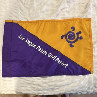 Prestige Flag Las Vegas Paiute Golf Resort Flag Purple Yellow Polyester Golf