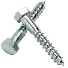 Coach Screw Lag Bolts TIMco M6 M8 M10 M12 ZINC Hex Head Timber Wood Desk Brick