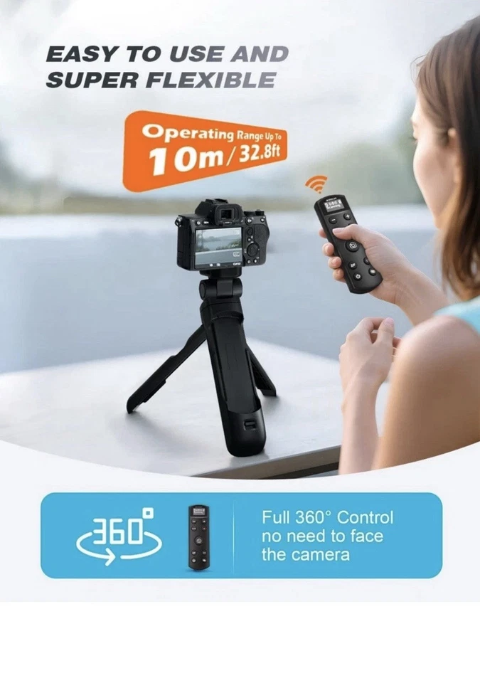 Trípode de agarre de disparo inalámbrico AODELAN con control remoto para cámaras SONY OLED Foto 3 de 3