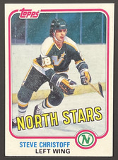 Topps 1981-82 Steve Christoff #104W Minnesota North Stars NHL Rookie Card. rookie card picture