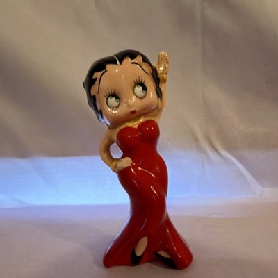 Vandor Betty Boop Red Dress Ceramic Figurine 1995 Cartoon Collectible