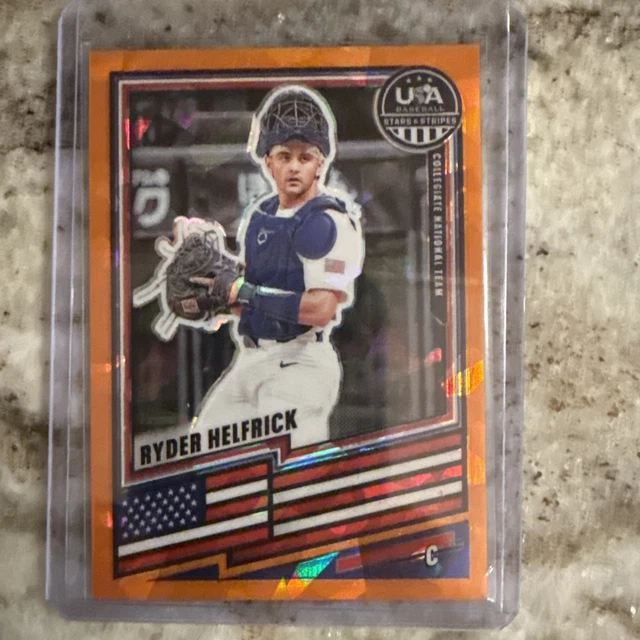 2026 Panini Stars & Stripes Baseball #156 Ryder Helfrick Orange Pulsar /199