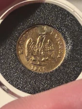 1903 Gold 1 Peso (0.0476 OZ AGW) Bullion Rare Collectors Coin Hole Repair Solder