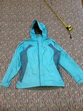 Berghaus Women's Sky Blue Hooded Rain Coat Jacket Waterproof Size 14 GoreTex