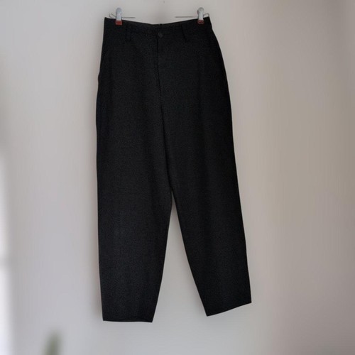 Issey Miyake, Issey Miyake Tapered Pants Silk Linen Black 90s Archive Vintage L