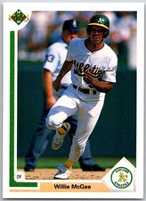 ⚾ 1991 Upper Deck #584b Willie McGee Oakland Athletics