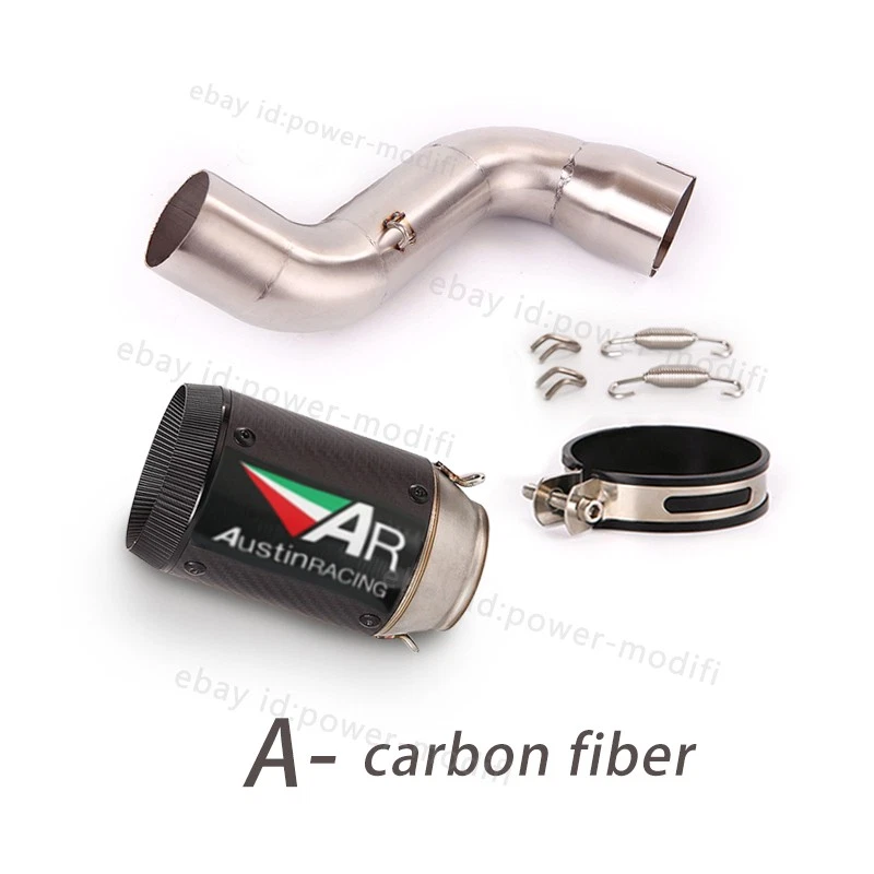 Silenciador de carbono tubo medio con puntas de escape sistema 51 mm para Honda CBR1000RR 2008-2016 Foto 4 de 4