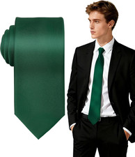 Ties for Men, Solid Color Neckties, Mens Black Tie, Neck Ties Formal for Wedding