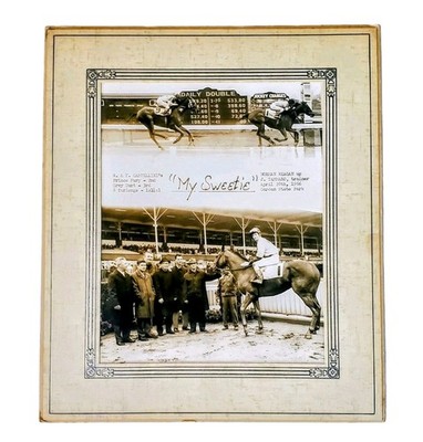 Vintage 1966 Garden State Park Winner's Circle ''My Sweetie''  Horse Racing Photo