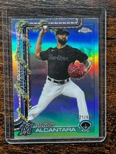 2025 Topps Holiday Chrome - Sandy Alcantara Chrome Refractor Marlins 121/499