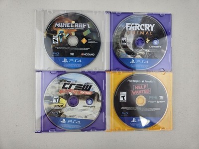 PS4 DISC ONLY LOT Five Nights at Freddy's: Help Wanted Minecraft Farcry Crew