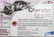 Cheristin For Cats Elanco 6 Doses Flea Treatment Prevention Topical Solution