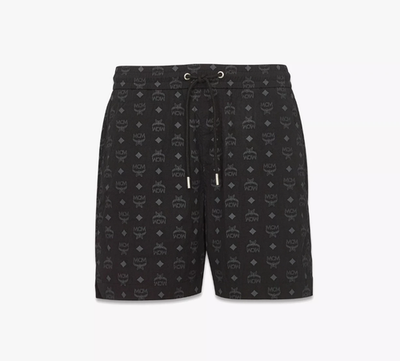 #ad MCM Black Monogram Print Shorts Unisex ECONYL Regenerated Nylon Premium $169.00