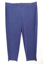 TRAVELERS CHICO'S Women's Acetate Travel Knit Tapered Pants Blue Size 3 L XL