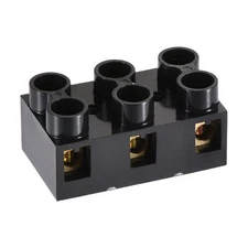 5pcs Terminal Block 500V 20A Dual Row 3 Positions Screw Electric Barrier Strip