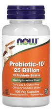 NOW - Probiotic-10, 25 Billion, 100 Veg Capsules, by NOW