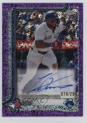 2025 Chrome Rookie Purple Speckle Refractor Leo Jimenez Jiménez Auto RC 1tv8