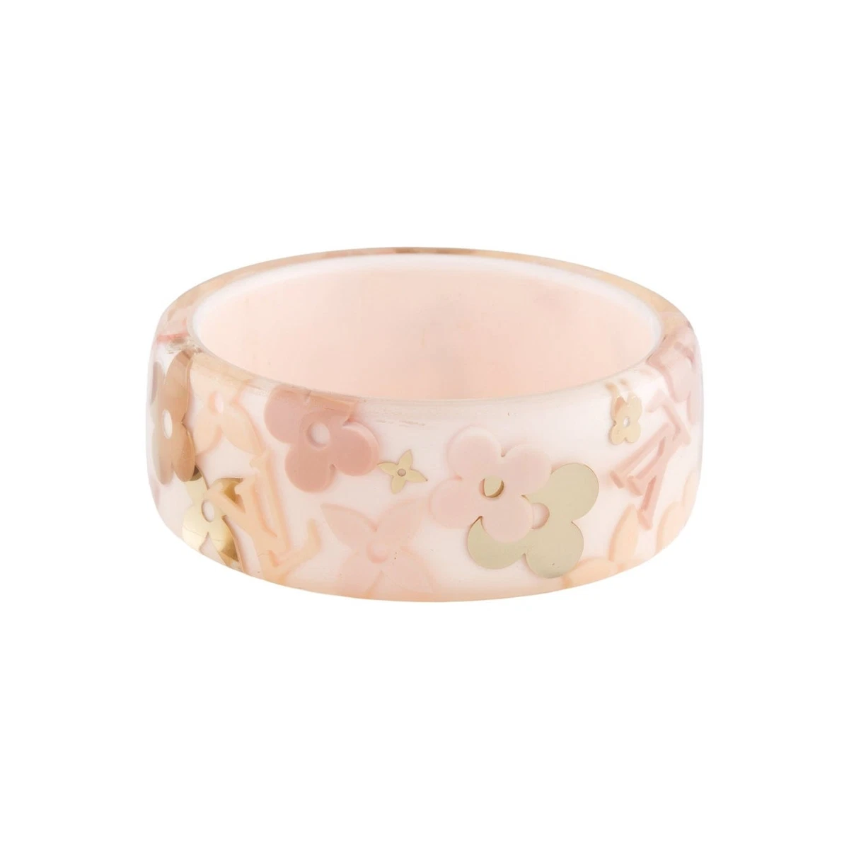 Louis Vuitton White Enamel Monogram Bangle with Pink & Purple Accents LV Iconic Enamel Bracelet S00 - Fashion Jewellery M1008A  main image 3