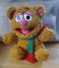Vintage Muppets Baby Fozzie Bear Plush Stuffed Animal Henson Scarf 1987