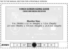 Jensen 12v Multimedia Receiver 2019-2023 Car Truck USB Screen Mirroring