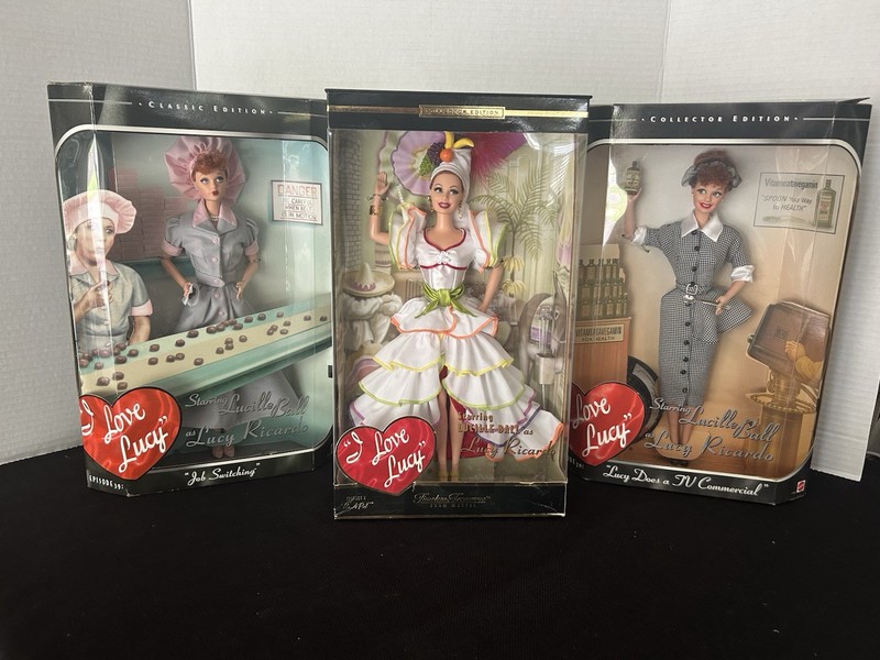I Love Lucy Lucille Ball Lucy Ricardo Doll Lot of 3 Classic/Collector Ed.