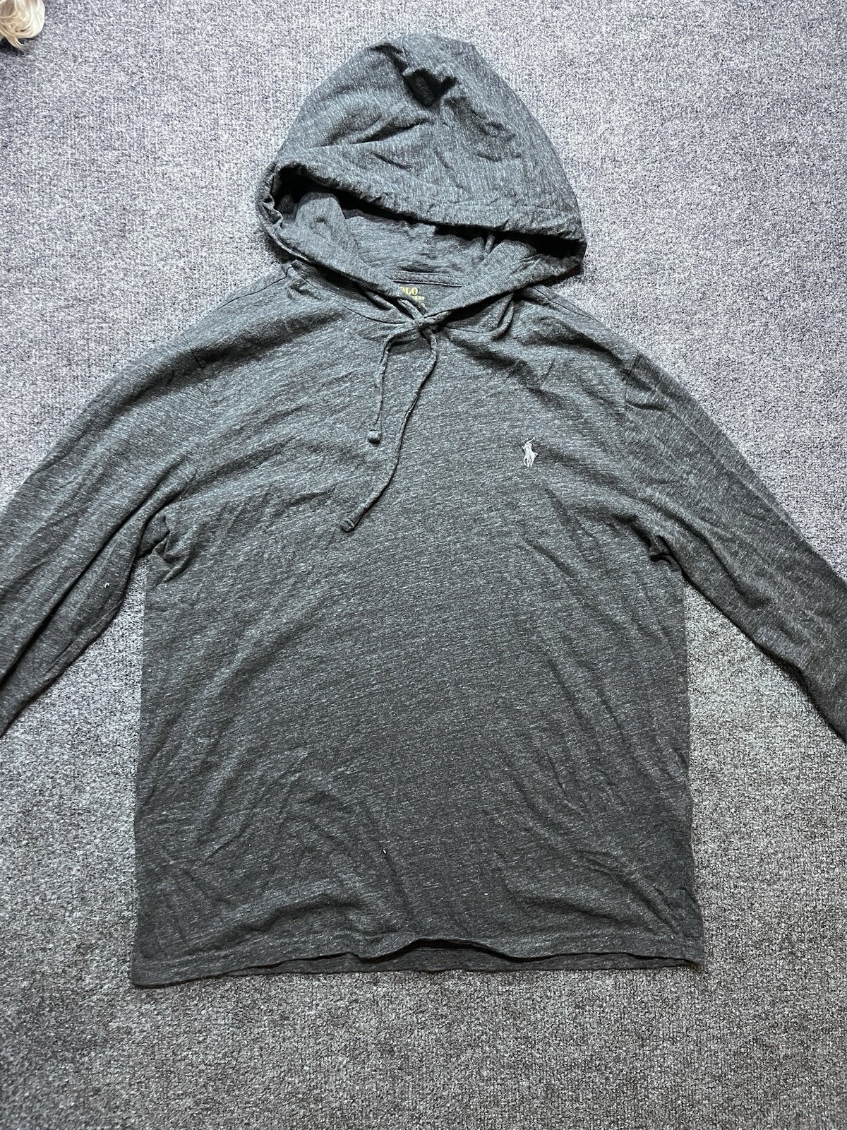 Polo Ralph Lauren Camicia Felpa con Cappuccio Uomo L Nero Cotone Rosso Pony Pullover