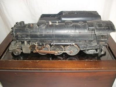 Lionel O27 Steam Locomotive 2-6-2 #1666 with Coal Tender, USED no BOX