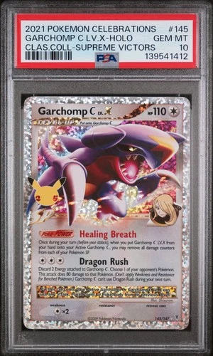2021 POKEMON CELEBRATIONS CLASSIC COLLECTION #145 GARCHOMP C LV.X-HOLO PSA 10