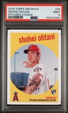 2018 TOPPS ARCHIVES PITCHING STANCE #50 SHOHEI OHTANI ROOKIE RC PSA 9